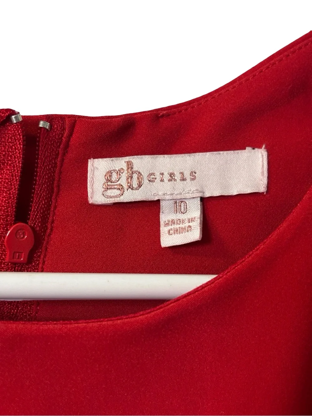 GB girls Red Ruffle-Sleeve Belted Formal Event Party Romper Size 10